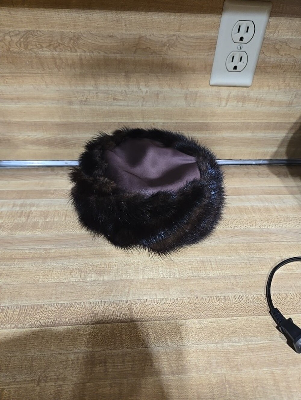 Vintage Fur Pillbox Hat 50's 60's Styled by Coralie Retro Classic Mod Mink - Picture 9 of 11